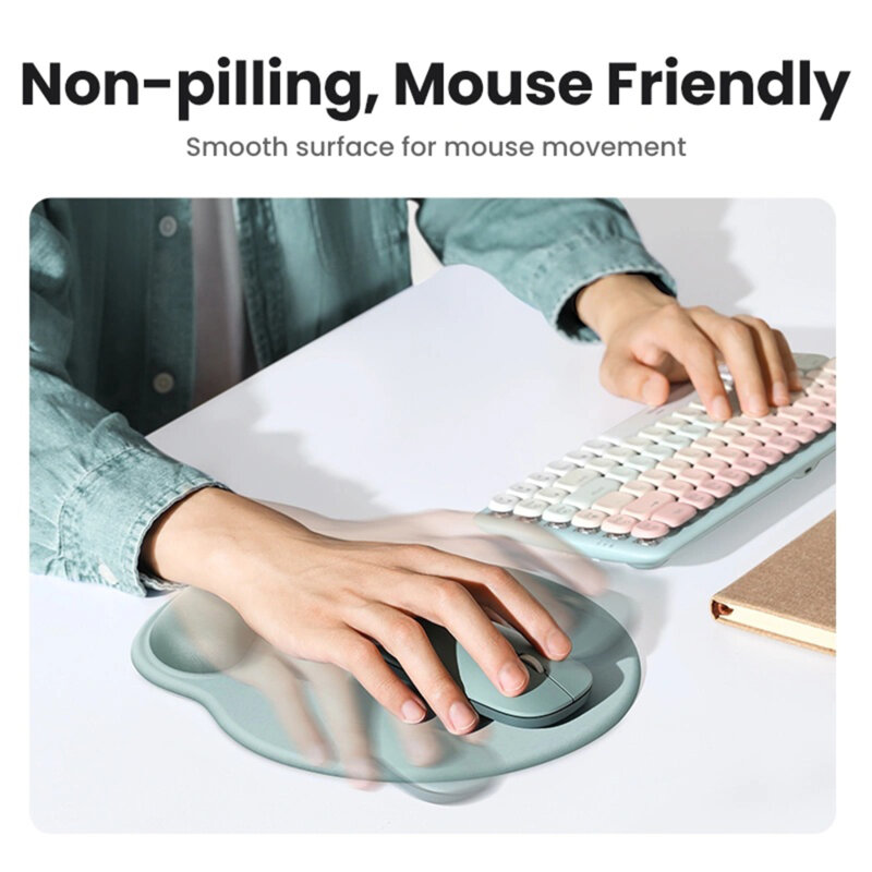 Mouse pad ergonomic cu suport pentru mana Ugreen 25243, verde