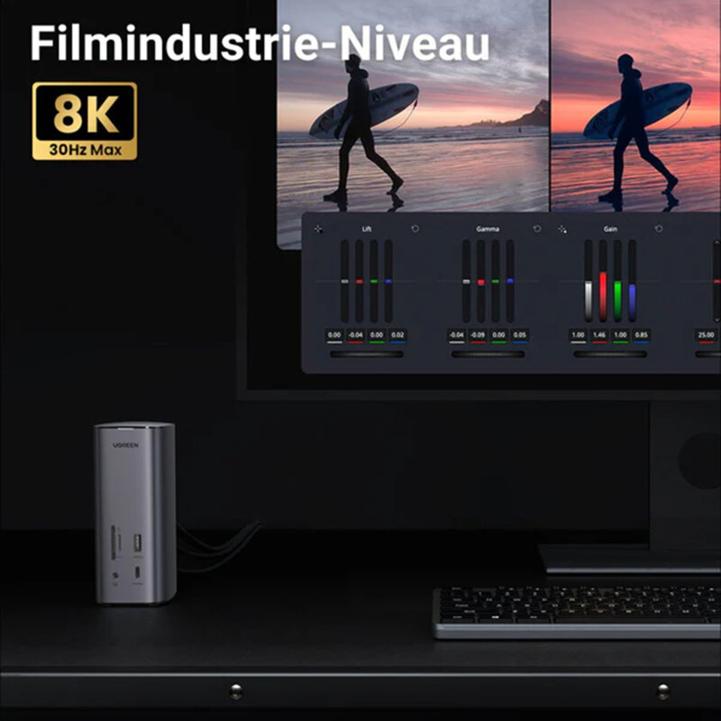 Docking Station Pro Type-C, USB, HDMI, Ethernet, SD/TF Ugreen, 100W, 90325