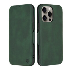 Husa 360° iPhone 15 Pro Max Techsuit Safe Wallet Plus, verde