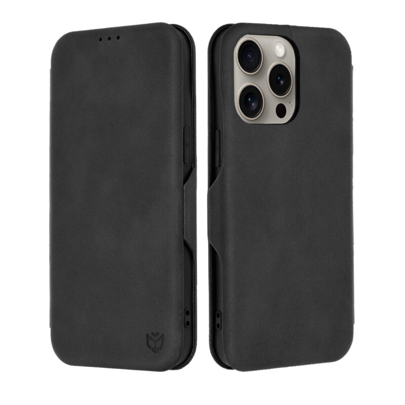 Husa 360° iPhone 15 Pro Max Techsuit Safe Wallet Plus, negru