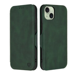 Husa 360° iPhone 15 Plus Techsuit Safe Wallet Plus, verde