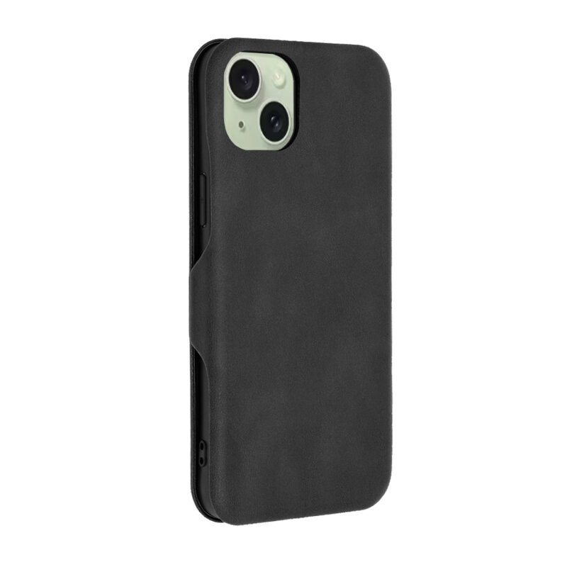 Husa 360° iPhone 15 Plus Techsuit Safe Wallet Plus, negru