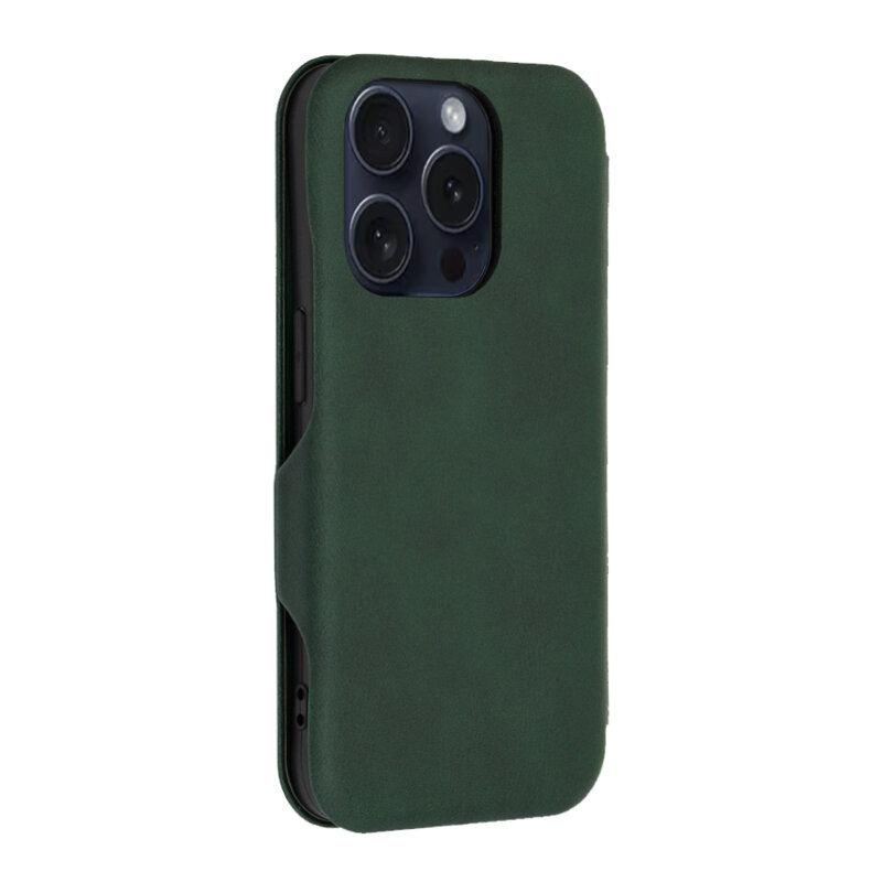 Husa 360° iPhone 15 Pro Techsuit Safe Wallet Plus, verde