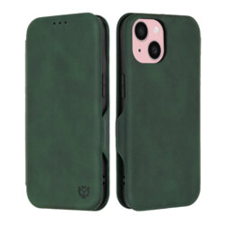 Husa 360° iPhone 15 Techsuit Safe Wallet Plus, verde