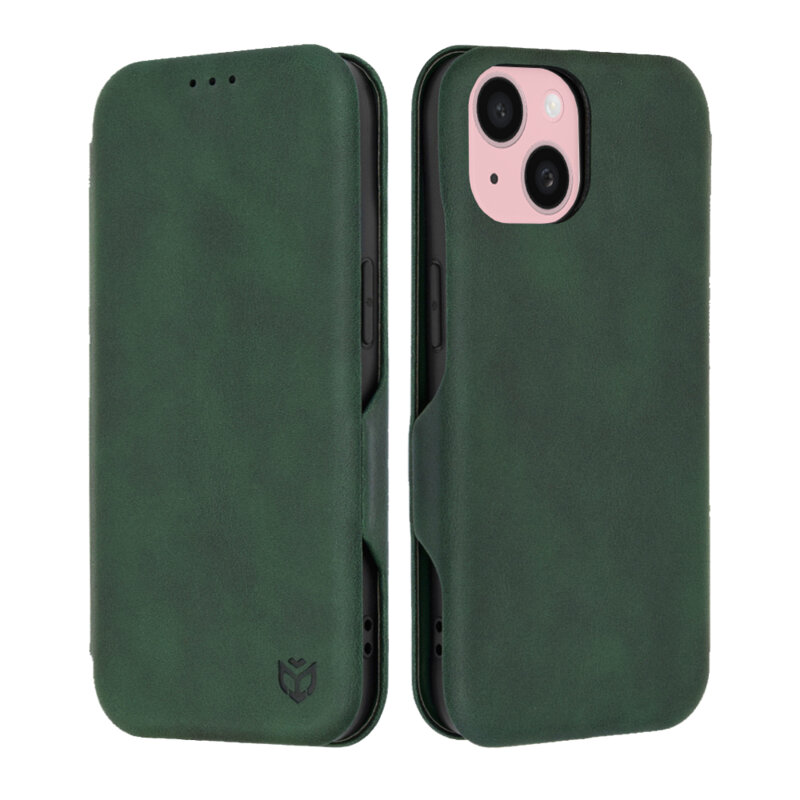 Husa 360° iPhone 15 Techsuit Safe Wallet Plus, verde