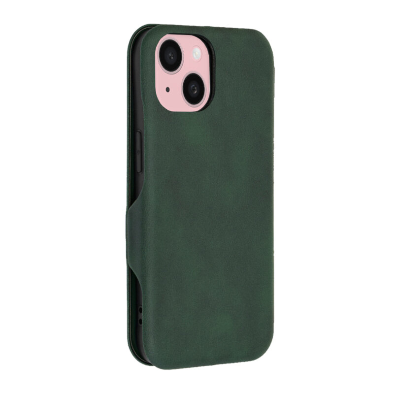 Husa 360° iPhone 15 Techsuit Safe Wallet Plus, verde