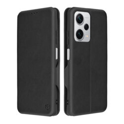 Husa 360° Xiaomi Redmi Note 12 Pro+ Techsuit Safe Wallet Plus, negru