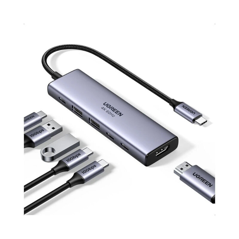 HUB 6in1 Type-C la 2x USB3.2, 3x Type-C, HDMI Ugreen, 35999