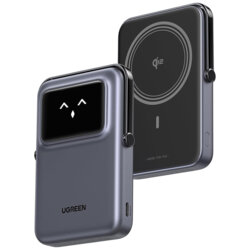 Power bank wireless cu display 10000mAh Ugreen, gri, 45329