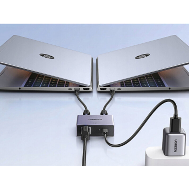 Splitter Ethernet, adaptor 2in1 RJ45 Ugreen, negru, 45311