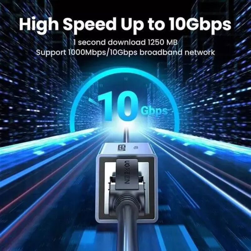 Conector RJ45, modul Ethernet Ugreen, 10Gbps, negru, 15117