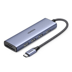 HUB 6in1 Type-C la 3x USB, HDMI, SD/TF slots Ugreen, 20956A