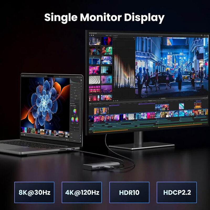 Hub USB-C la 2x USB, 2x HDMI, 2x Type-C PD100W Ugreen, 15852