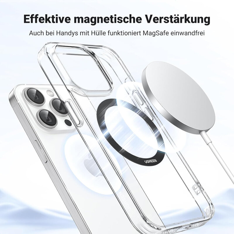 [Pachet 2x] Adaptor incarcare wireless MagSafe Ugreen, negru, 25766