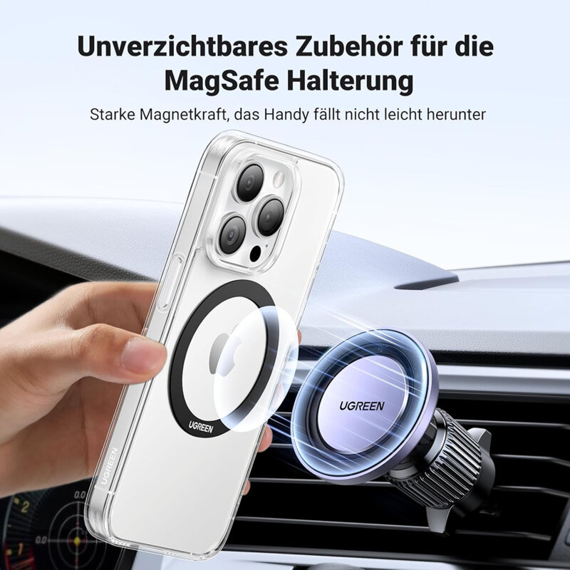 [Pachet 2x] Adaptor incarcare wireless MagSafe Ugreen, negru, 25766