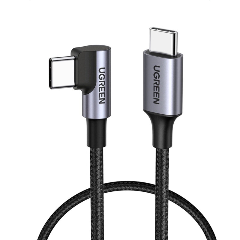 Cablu de date Fast Charging tip C 60W Ugreen, 1m, gri, 50123