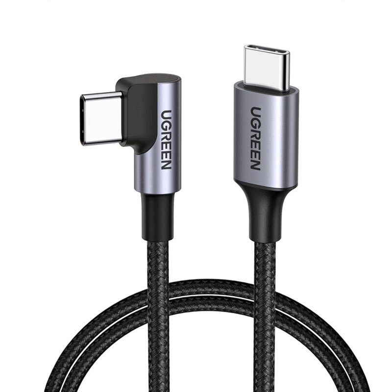 Cablu de date Fast Charging tip C 60W Ugreen, 2m, gri, 50125