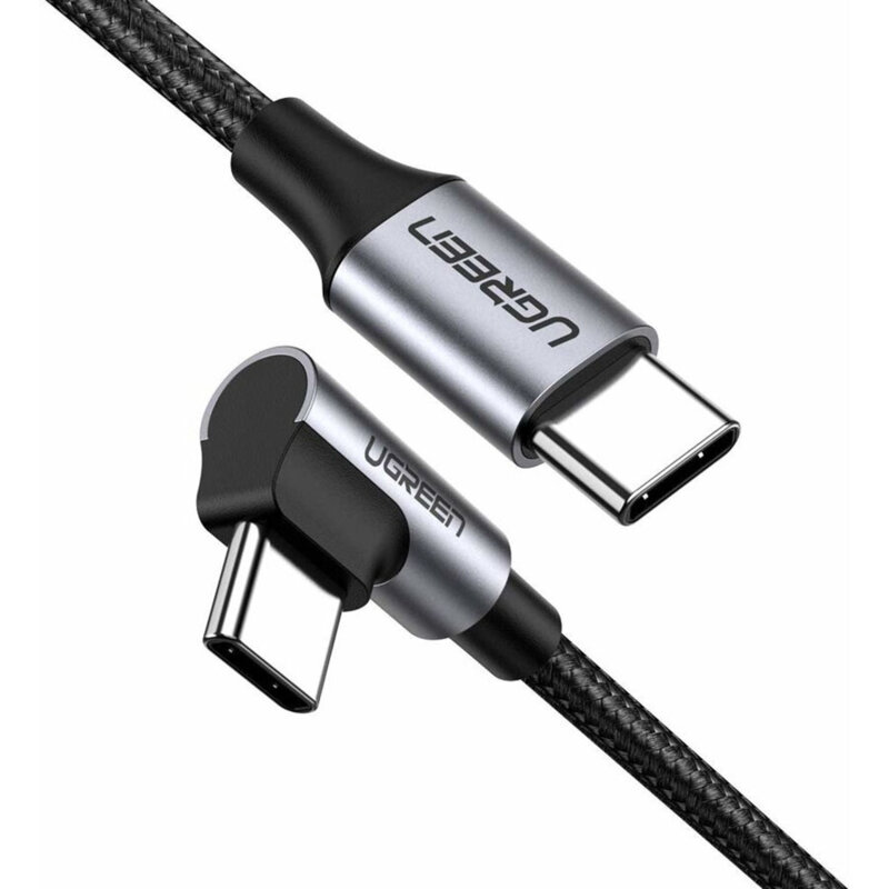 Cablu de date Fast Charging tip C 60W Ugreen, 2m, gri, 50125