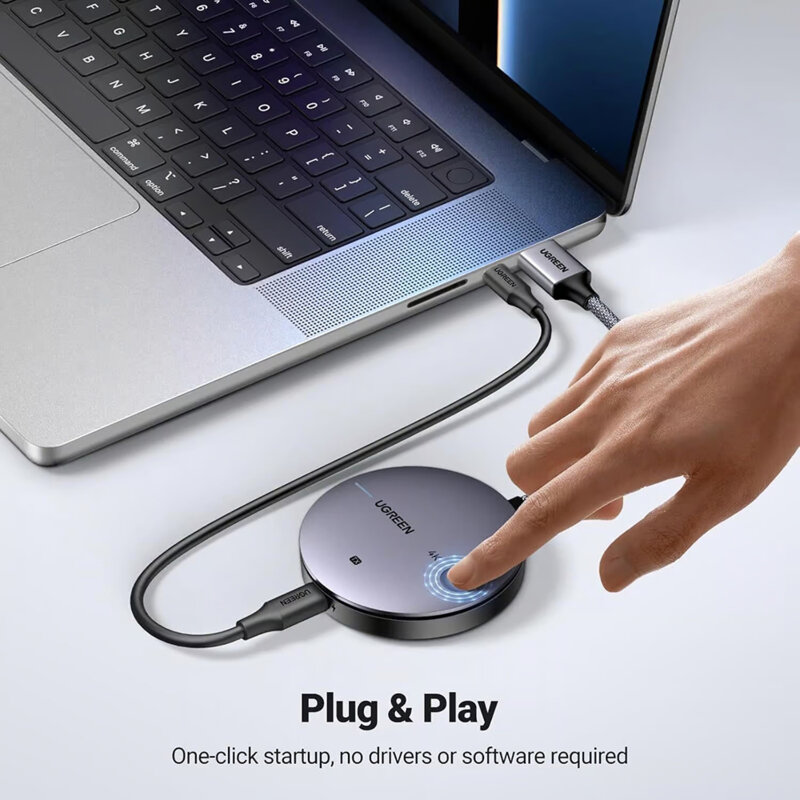 Transmitator si receptor wireless HDMI Ugreen, 50M (4K@60Hz), negru, 90909A