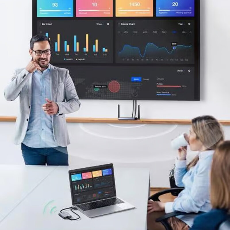 Transmitator si receptor wireless HDMI Ugreen, 50M (4K@30Hz), negru, 50633A