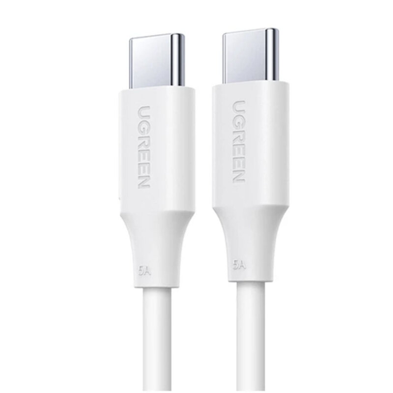 Cablu incarcare Type-C 100W, 5A, 1m Ugreen, alb, 60551