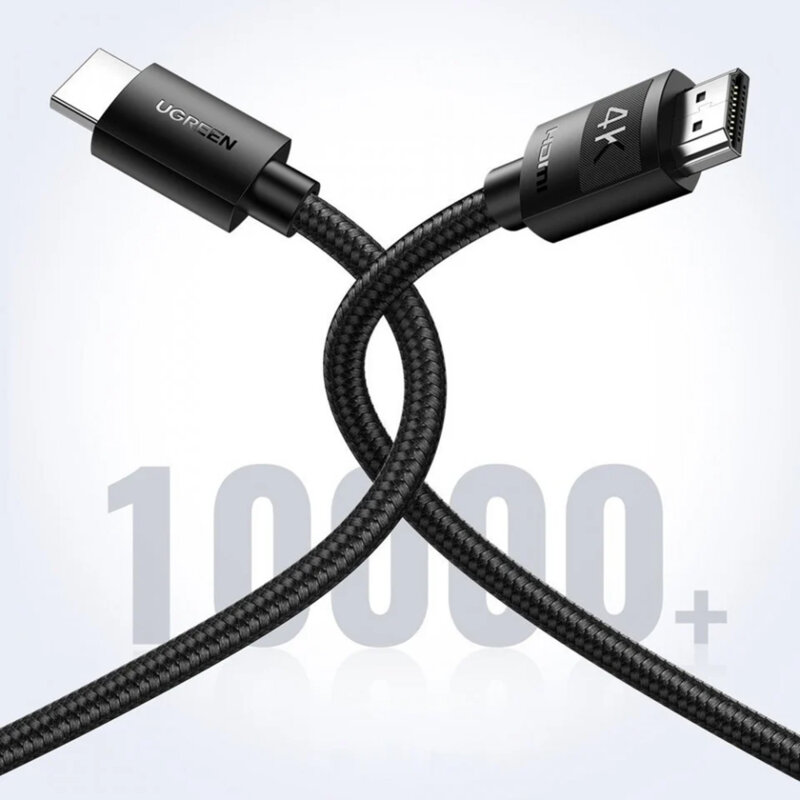 Cablu HDMI la HDMI 4K HD Ugreen, 18Gbps, 3m, negru, 40102