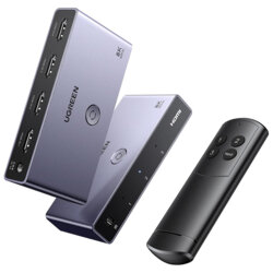 Switch HDMI 3in 1out Ugreen, negru, 8K@60Hz, Dolby/Stereo, 15604