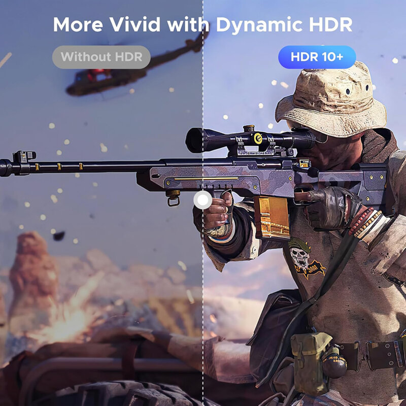 Switch Type-C la HDMI 4K cu suport 3D vizual Ugreen, gri, 55451