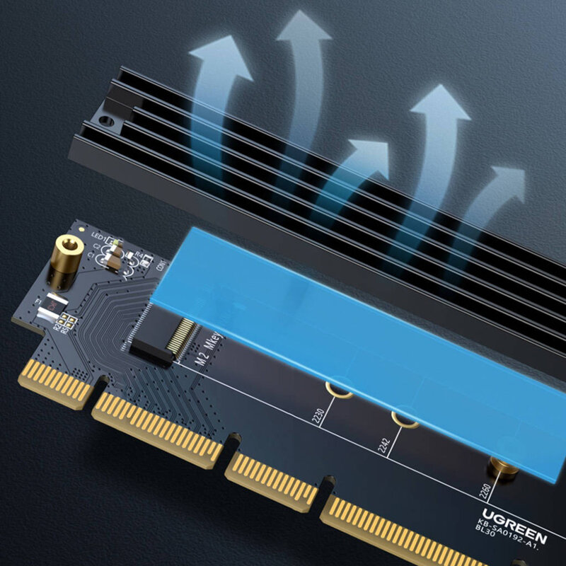 Adaptor card PCIe 4.0 la M.2 NVMe Ugreen, 64Gbps, 30715