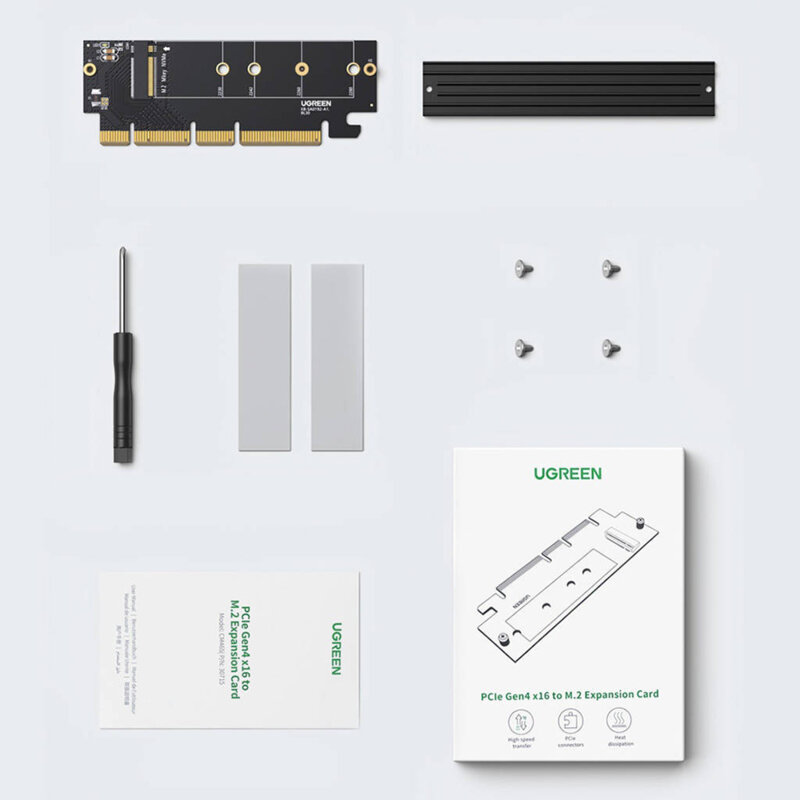 Adaptor card PCIe 4.0 la M.2 NVMe Ugreen, 64Gbps, 30715
