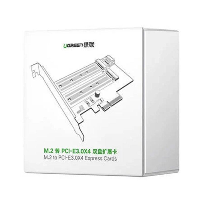 Adaptor card M.2 SATA + M.2 NVMe la PCI-E X4 Ugreen, 70504