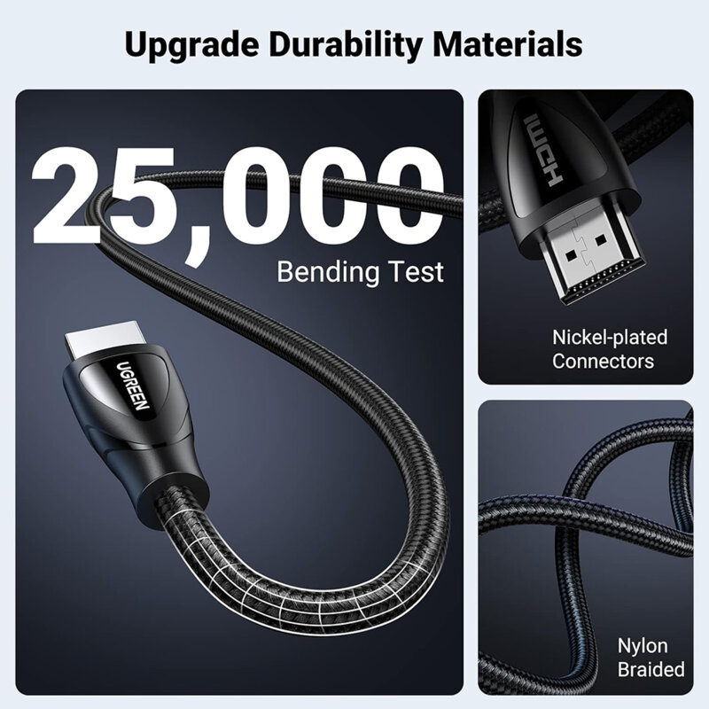 Cablu video HDMI la HDMI 8K@60Hz Ugreen, 48Gbps, 2m, 80403