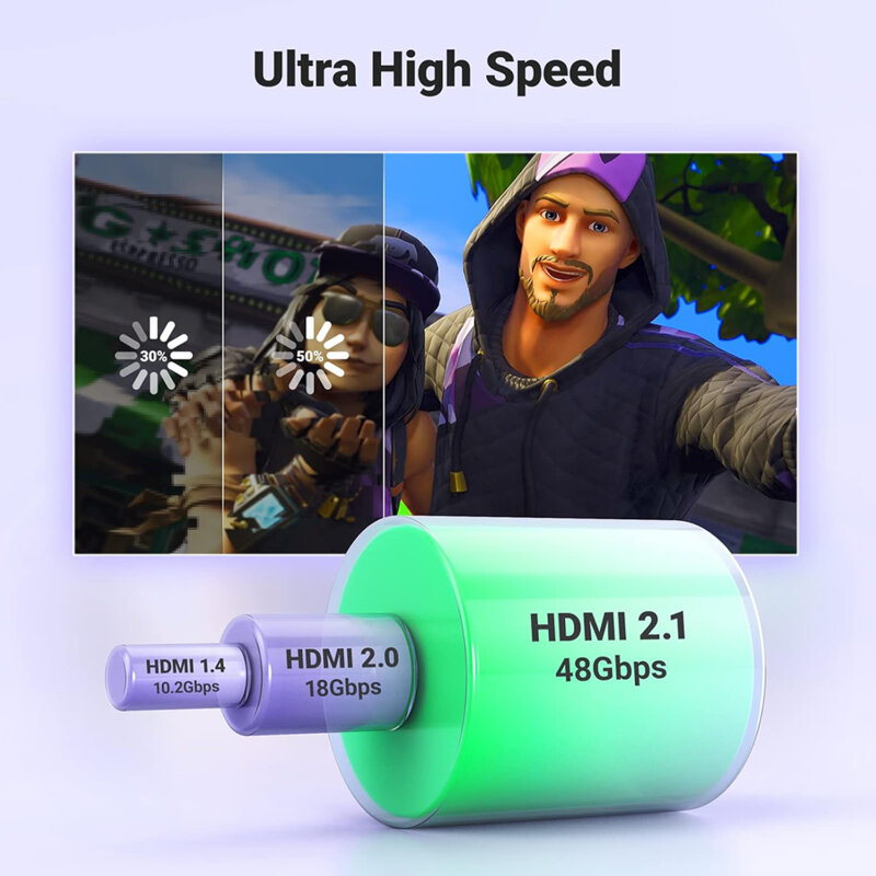 Cablu video HDMI la HDMI 8K@60Hz Ugreen, 48Gbps, 2m, 80403
