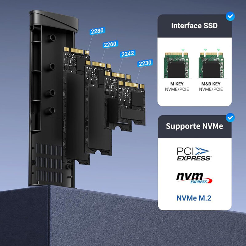 Carcasa SSD, M.2 NVMe Ugreen, 10Gbps, gri, 35267