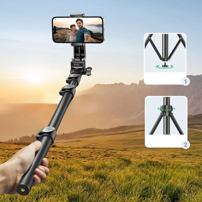 Selfie stick Bluetooth cu trepied si telecomanda 1.8m Ugreen, 15609