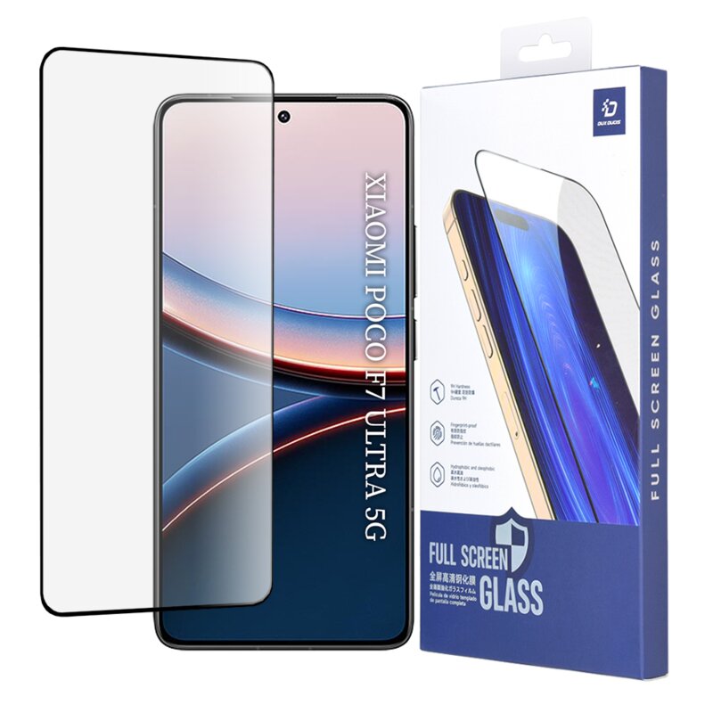 Folie sticla Xiaomi Poco F7 Ultra Dux Ducis Tempered Glass, negru