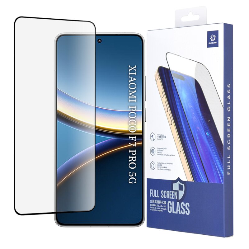 Folie sticla Xiaomi Poco F7 Pro Dux Ducis Tempered Glass, negru