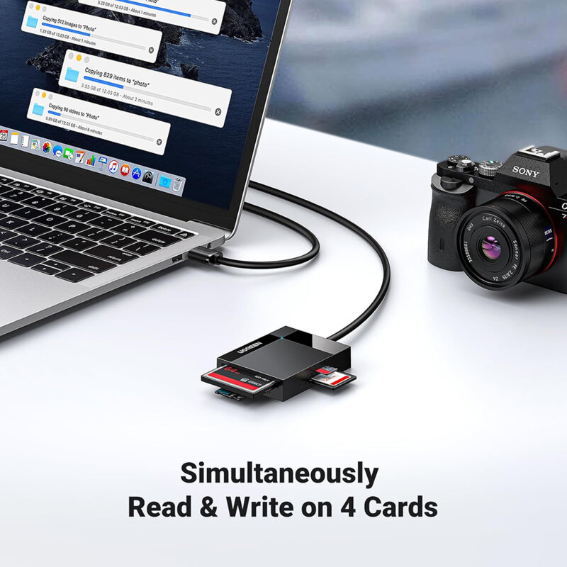Card reader USB la SD/TF/CF/MS Card Ugreen, 5Gbps, negru, 30333