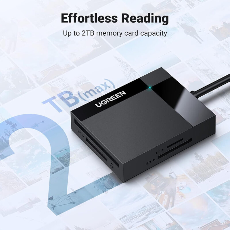 Card reader USB la SD/TF/CF/MS Card Ugreen, 5Gbps, negru, 30333