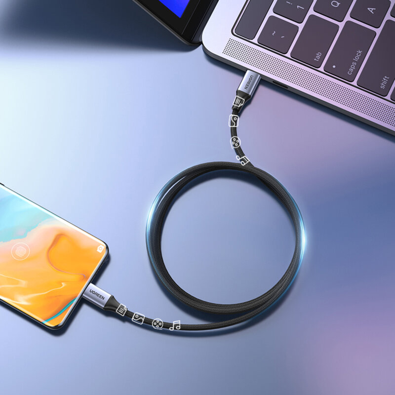 Cablu de date Type-C Super Fast Charge 240W, 1m Ugreen, gri, 15311