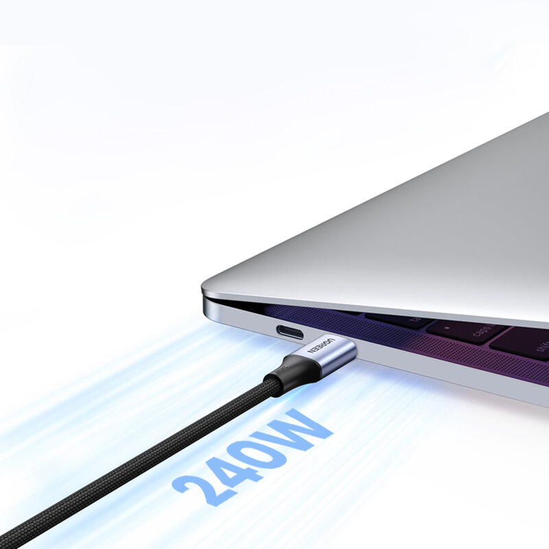 Cablu de date Type-C Super Fast Charge 240W, 1m Ugreen, gri, 15311