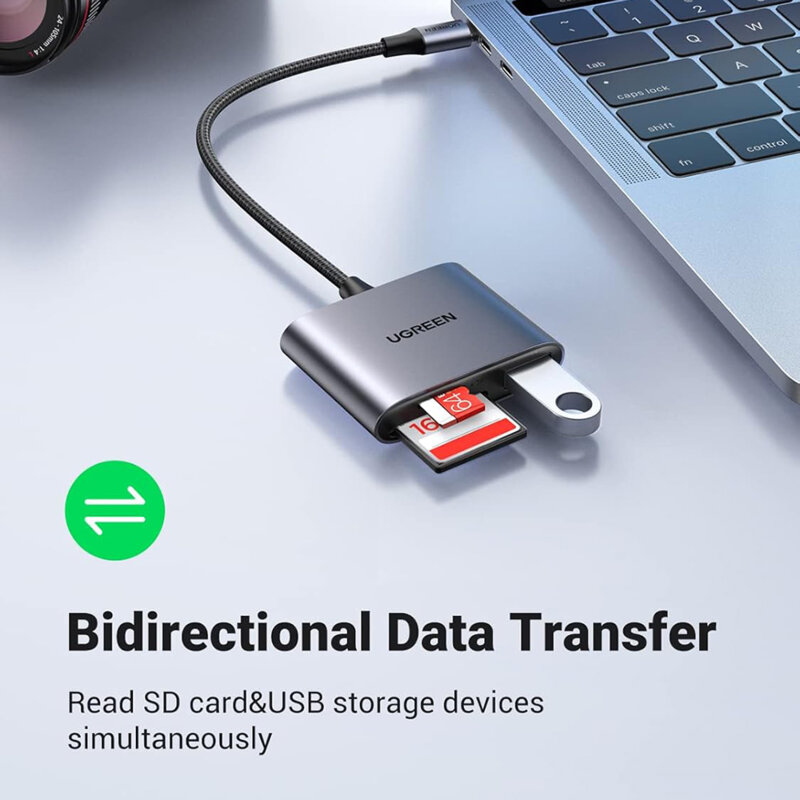 Card reader tip C la USB, TF/SD Card Ugreen, gri, 80798