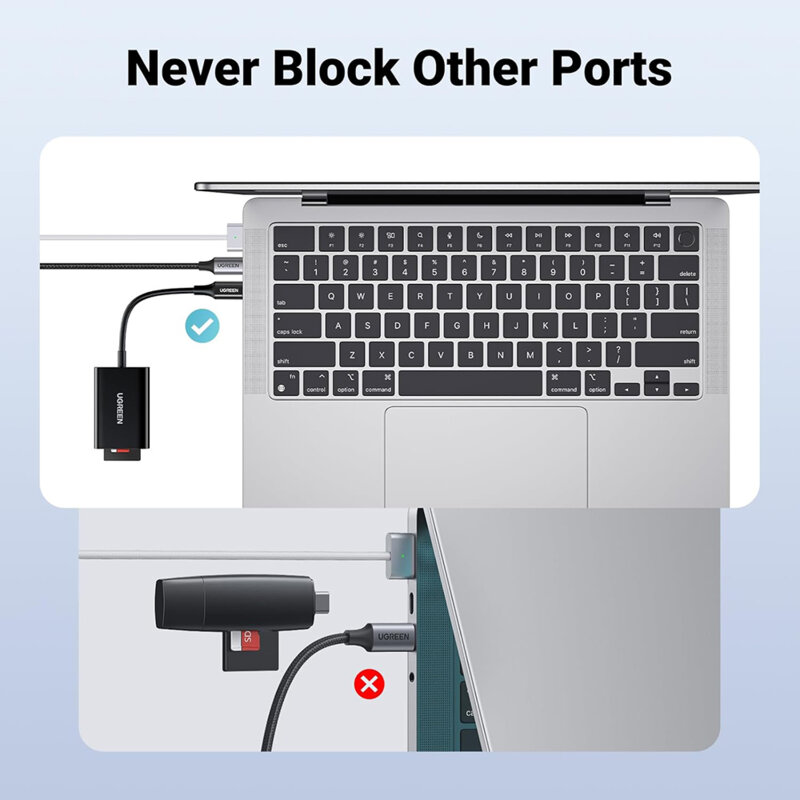Adaptor USB-C, card reader TF/SD Ugreen, 170MB/s, negru, 35622
