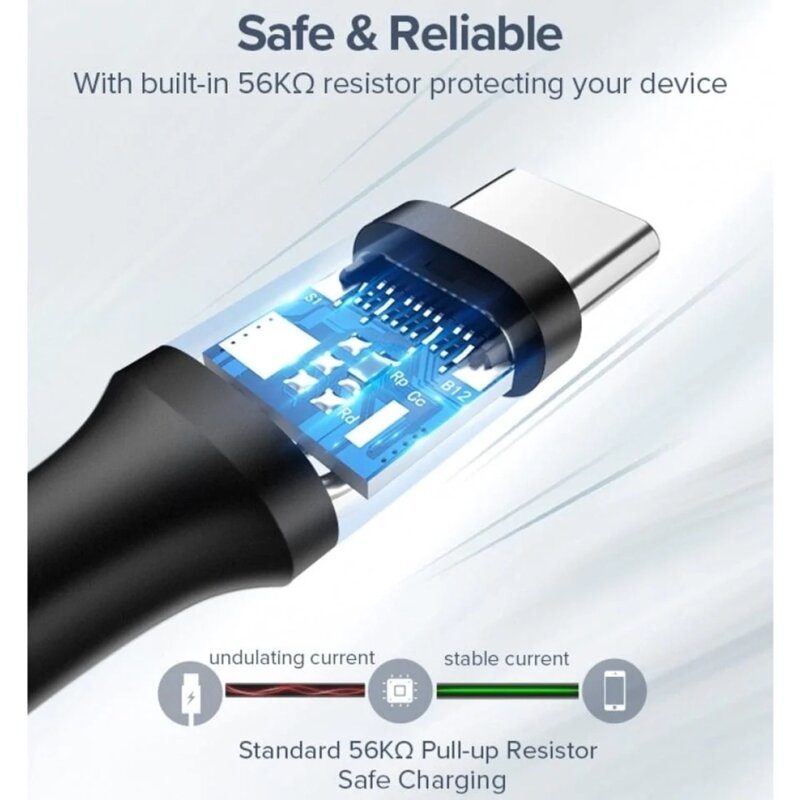 Cablu de date Type-C PD18W, 2m Ugreen, negru, 60118