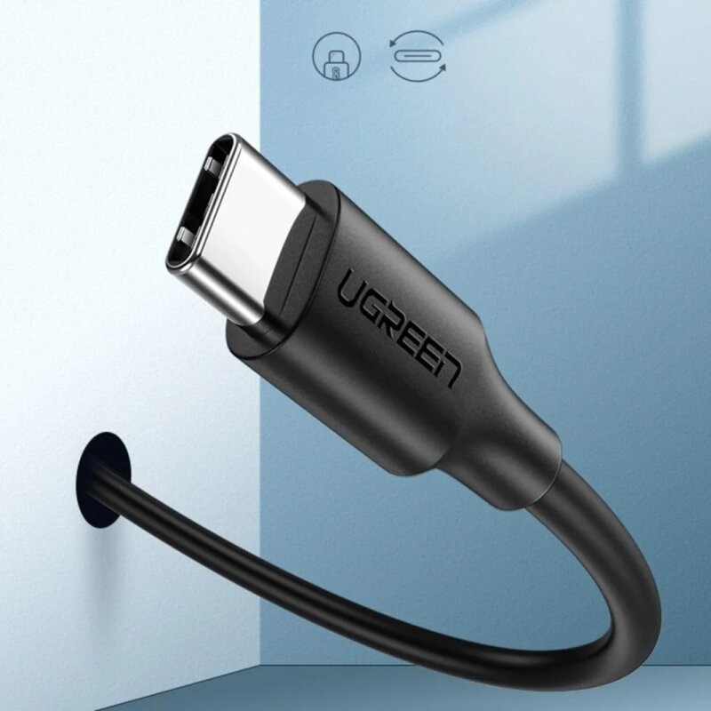 Cablu de date Type-C PD18W, 1m Ugreen, negru, 60116