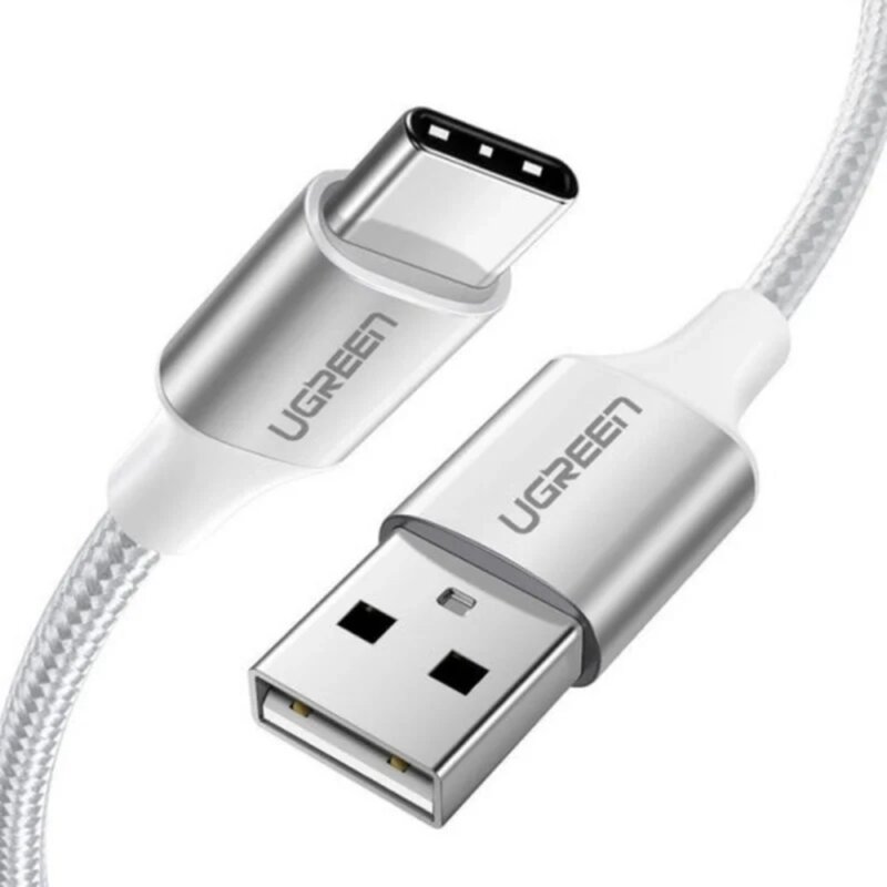 Cablu de date USB la Type-C PD18W, 1m Ugreen, alb, 60131