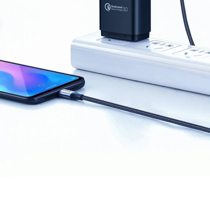 Cablu de date USB la Type-C PD18W, 1m Ugreen, alb, 60131