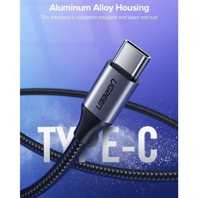 Cablu de date USB la Type-C PD18W, 2m Ugreen, alb, 60133