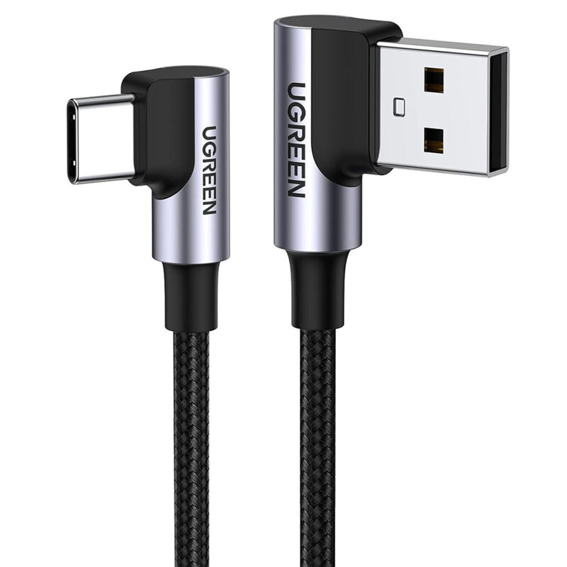 Cablu de date Fast Charge Type-C 18W, 0.5m, Ugreen, gri, 20855