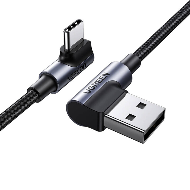Cablu de date Fast Charge Type-C 18W, 3m, Ugreen, gri, 70875
